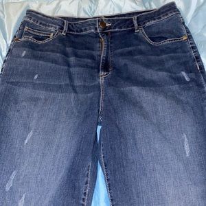 2 for $15 Time & Tru Straight Jeans with rips
